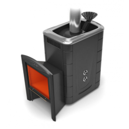 Дровяная печь для бани TMF Гейзер 2014 Inox Витра ЗК ТО антрацит